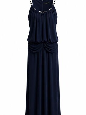 David Meister Navy Evening Maxi Dress